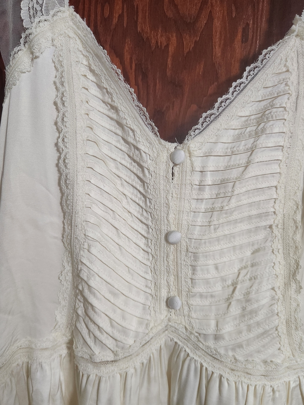 NWT Anthropologie Lacey Satin Slip Dress Ivory XS - SOLD OUT - Picture 4 of 10